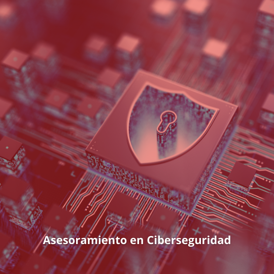 Chip digital que simboliza servicios de ciberseguridad y protección de infraestructura en Logroño